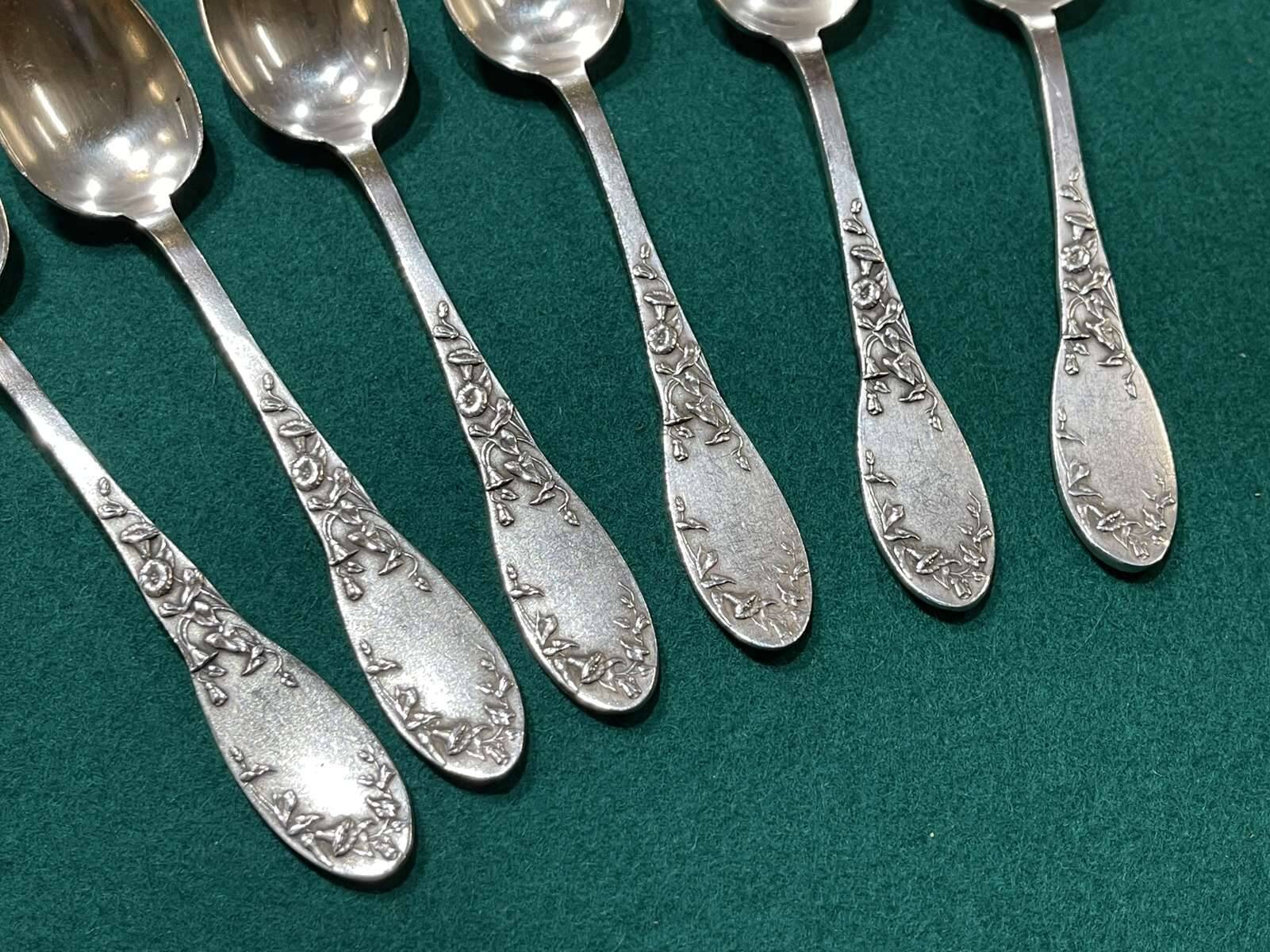 Box of 6 small Boulenger silver-plated spoons from the 1930s.