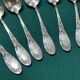 Box of 6 small Boulenger silver-plated spoons from the 1930s.