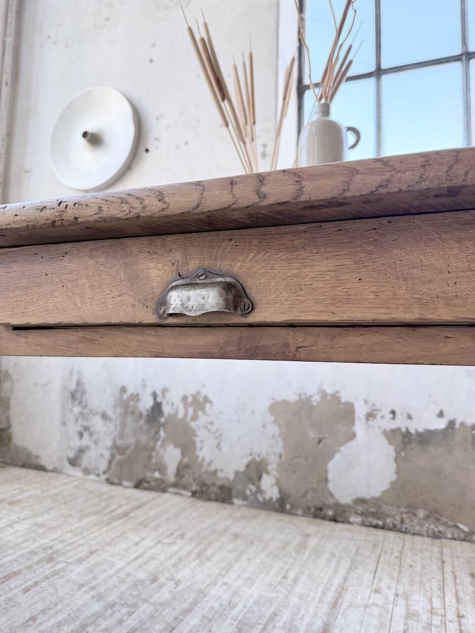 Oak farmhouse table 1950 212cm