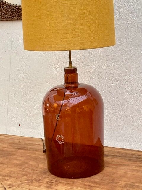 Vintage bottle lamp