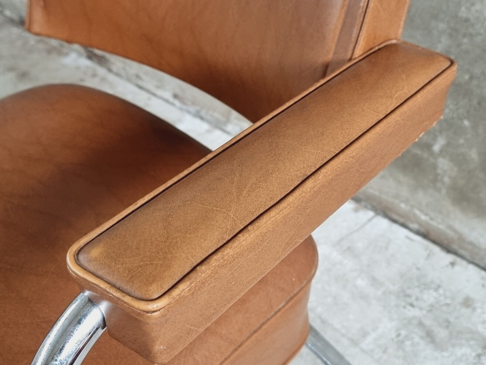 Vintage chair office chair armchair mocha brown