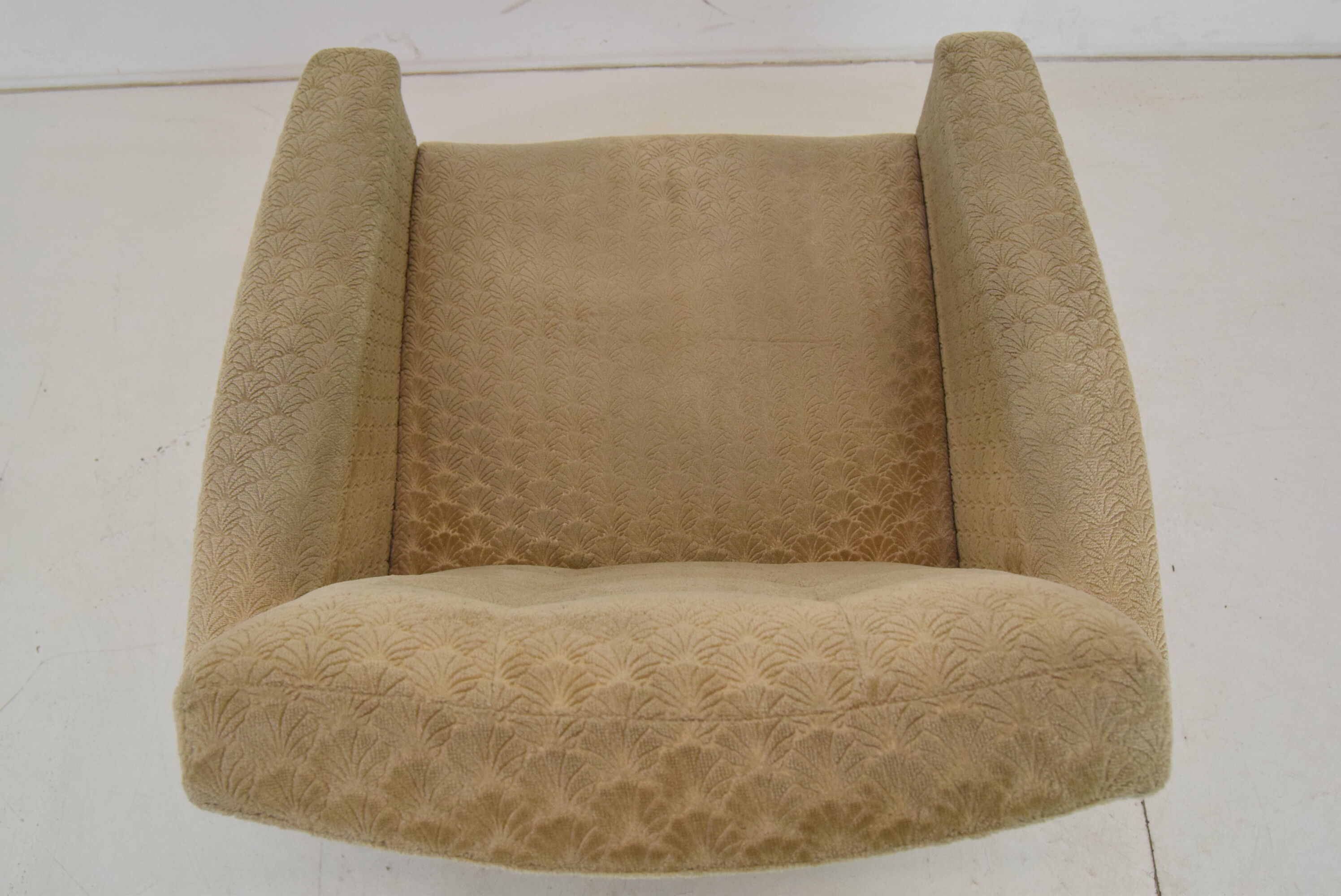 Mid-century swivel armchair with wheels 1970's