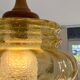 Trio of 3 glass chandelier suspensions GDR 1970 Veb Narva