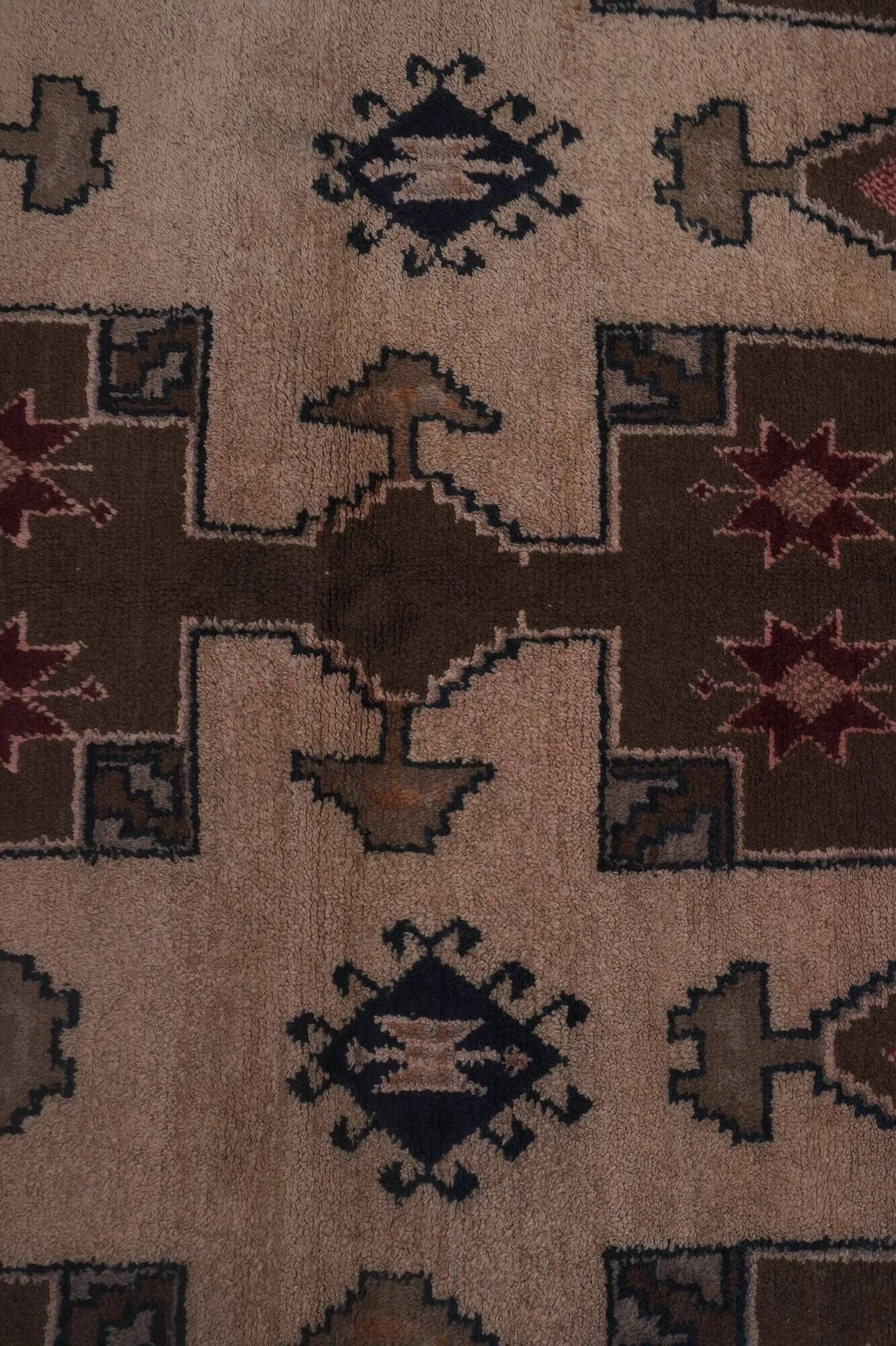 Vintage Turkish rug handmade 138x244 cm