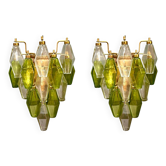Appliques en verre de Murano Poliedri, Italie, années 1980 - Ensemble de 2