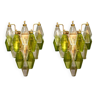 Murano Glass Poliedri Sconces, Italy, 1980s - Set of 2