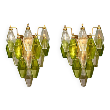 Murano Glass Poliedri Sconces, Italy, 1980s - Set of 2