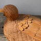 Vintage woven rattan duck box