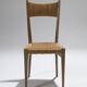 Paire de chaises en paille, geneviève pons, 1950s
