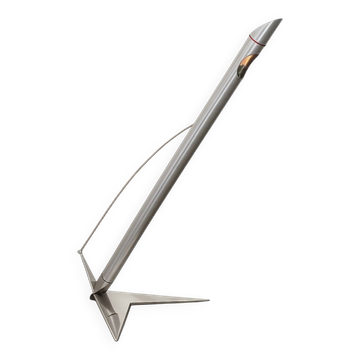 Lampe space age des années 1990, en laiton nickelé et en aluminium, 40 cm