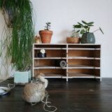 Wooden locker, oldtier shelf