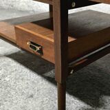 Vintage teak coffee table with drawer from the 60s