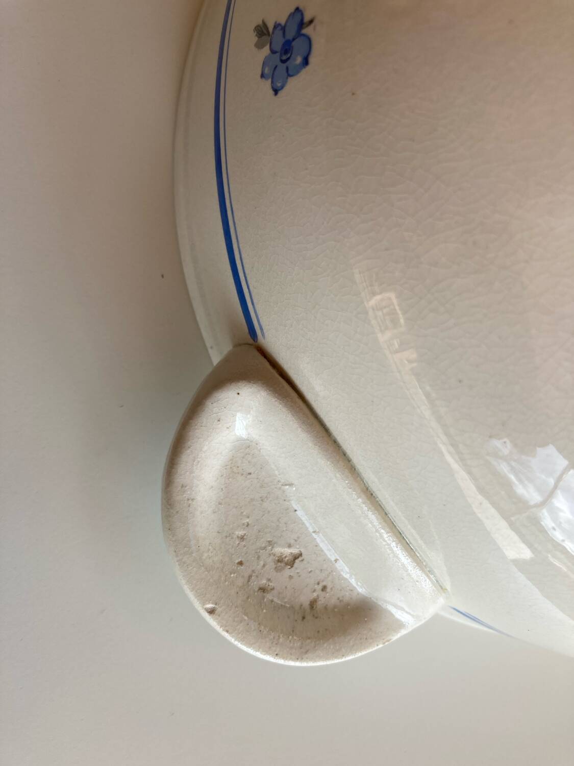 Vintage faience soup tureen Salins