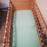 1960s rattan baby bed