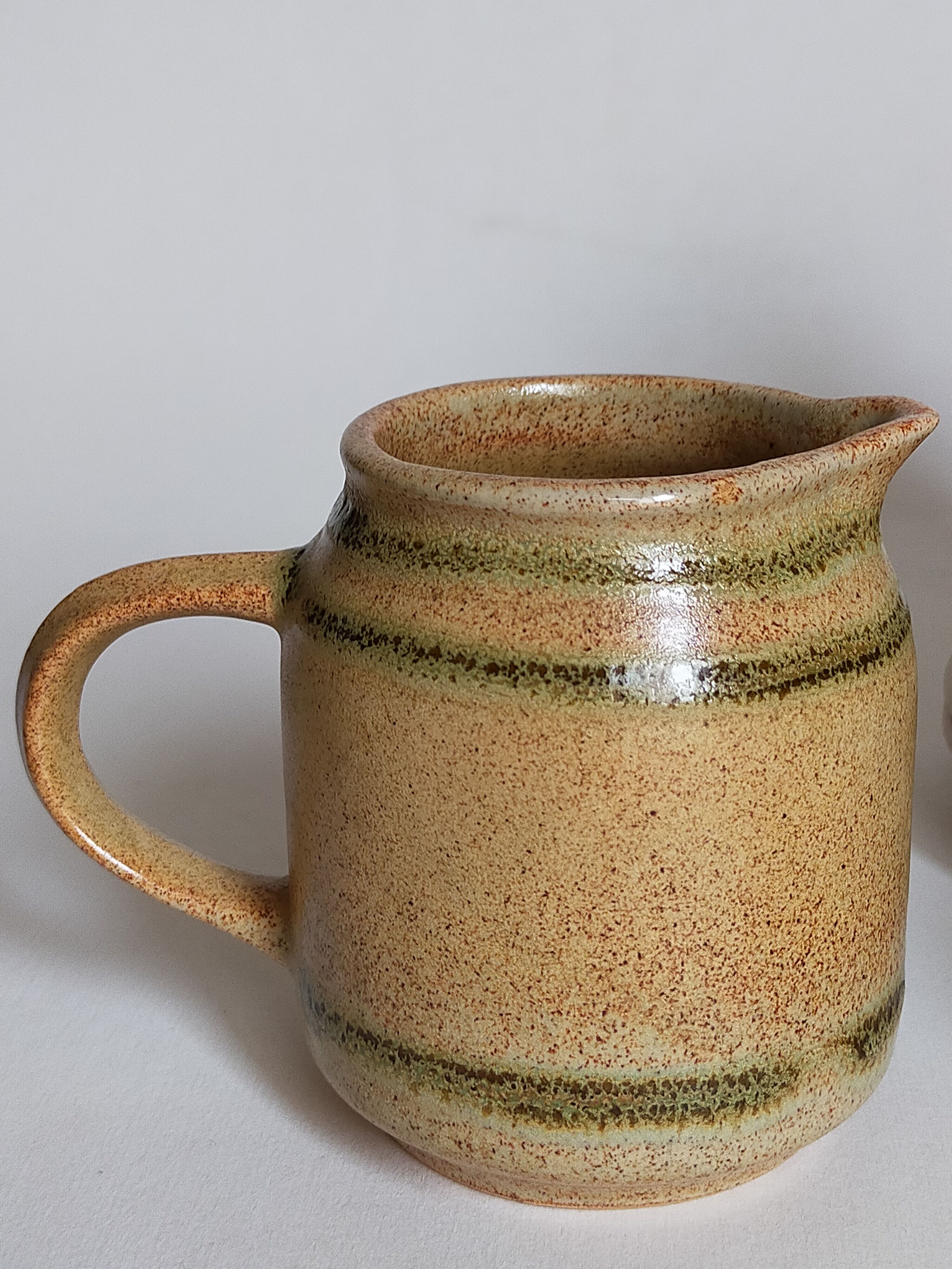 Set coffee cups Sarreguemines sugar bowl and vintage milk pot service"Cottage"