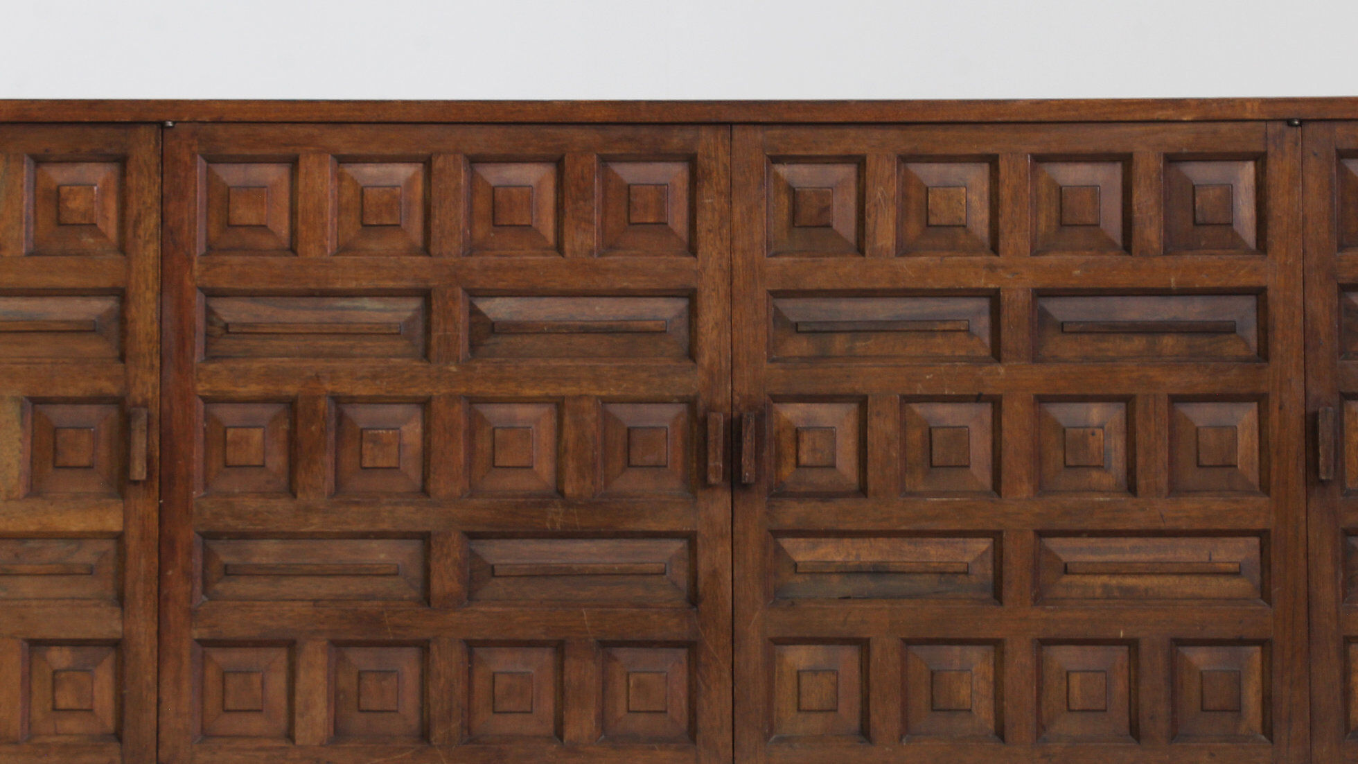 Vintage Spanish brutalist sideboard credenza 1970s