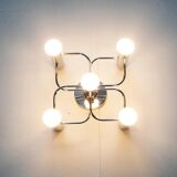 Vintage German Space Age ceiling lamp by Gaetano Sciolari for Leola, 1970s.