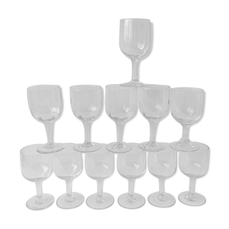 12 old glasses