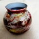 Lacquered glass ball vase by Jean Noel Bouillet