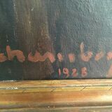 Old oil portrait early 20th century