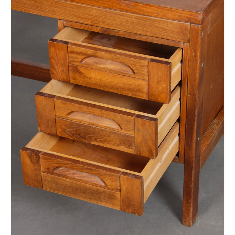 Vintage wooden desk from the 1970s