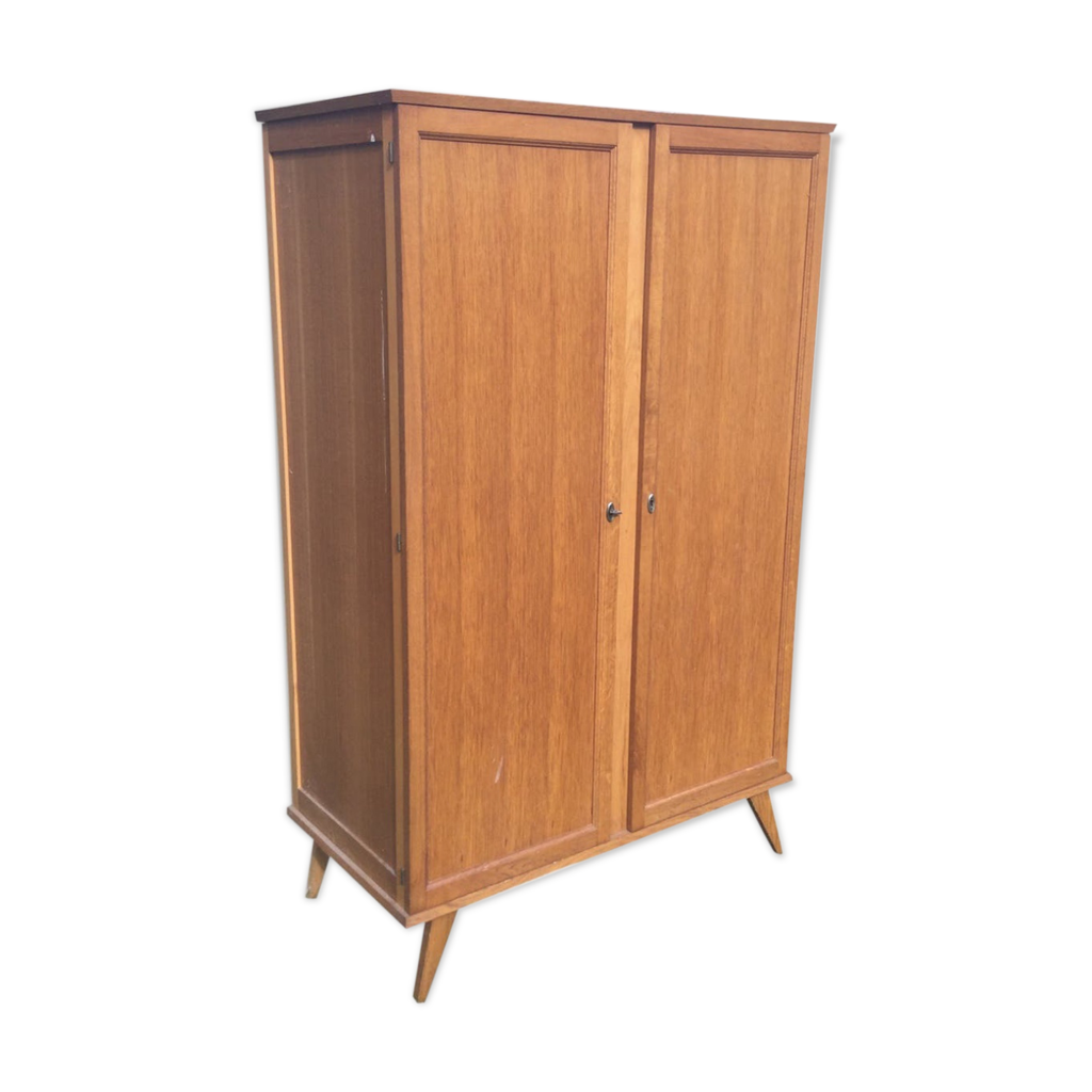 Armoire vintage scandinave en bois blond Selency