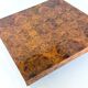 XL square coffee table by Turri in burl wood