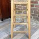 Wooden and straw stool