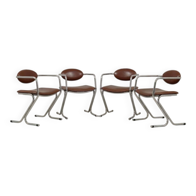 4 fauteuils italiens, années 1970