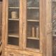 Armoire ancienne en chêne massif brut : vaisselier bibliothèque