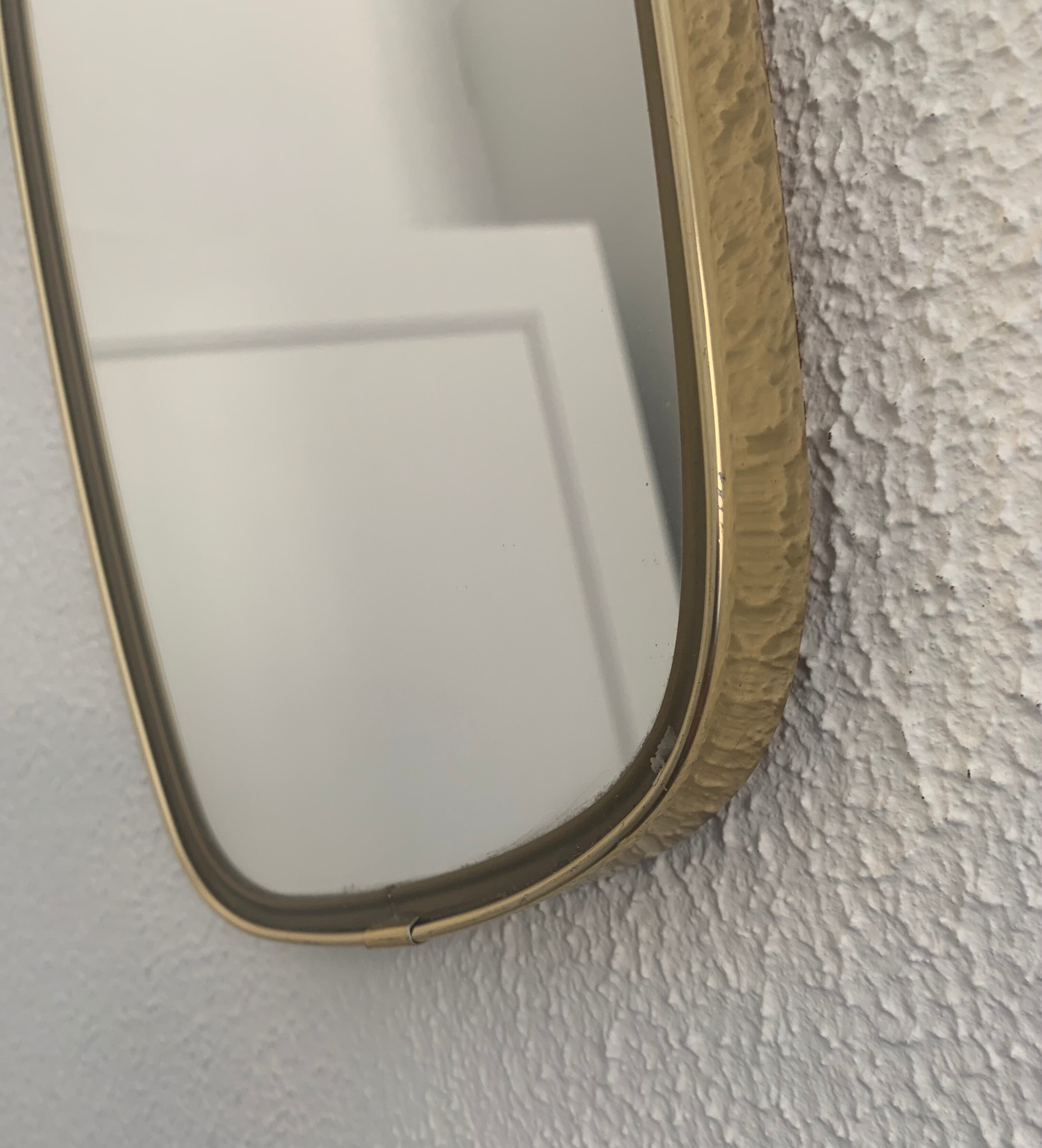 Vintage mirror 1960 asymmetrical mirror - 46 x 24 cm