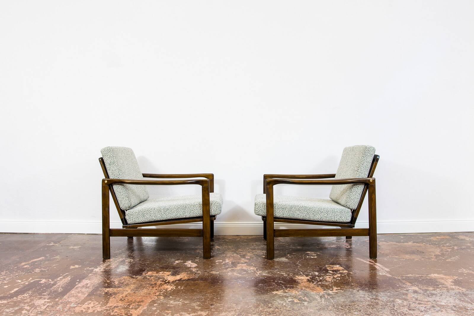 Mid Century Armchairs By Zenon Bączyk, 1960's, Set Of 2