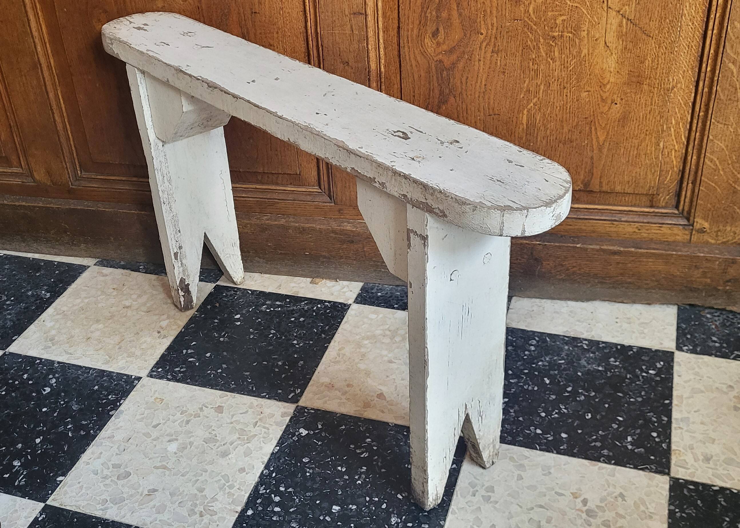 Weathered wooden bench