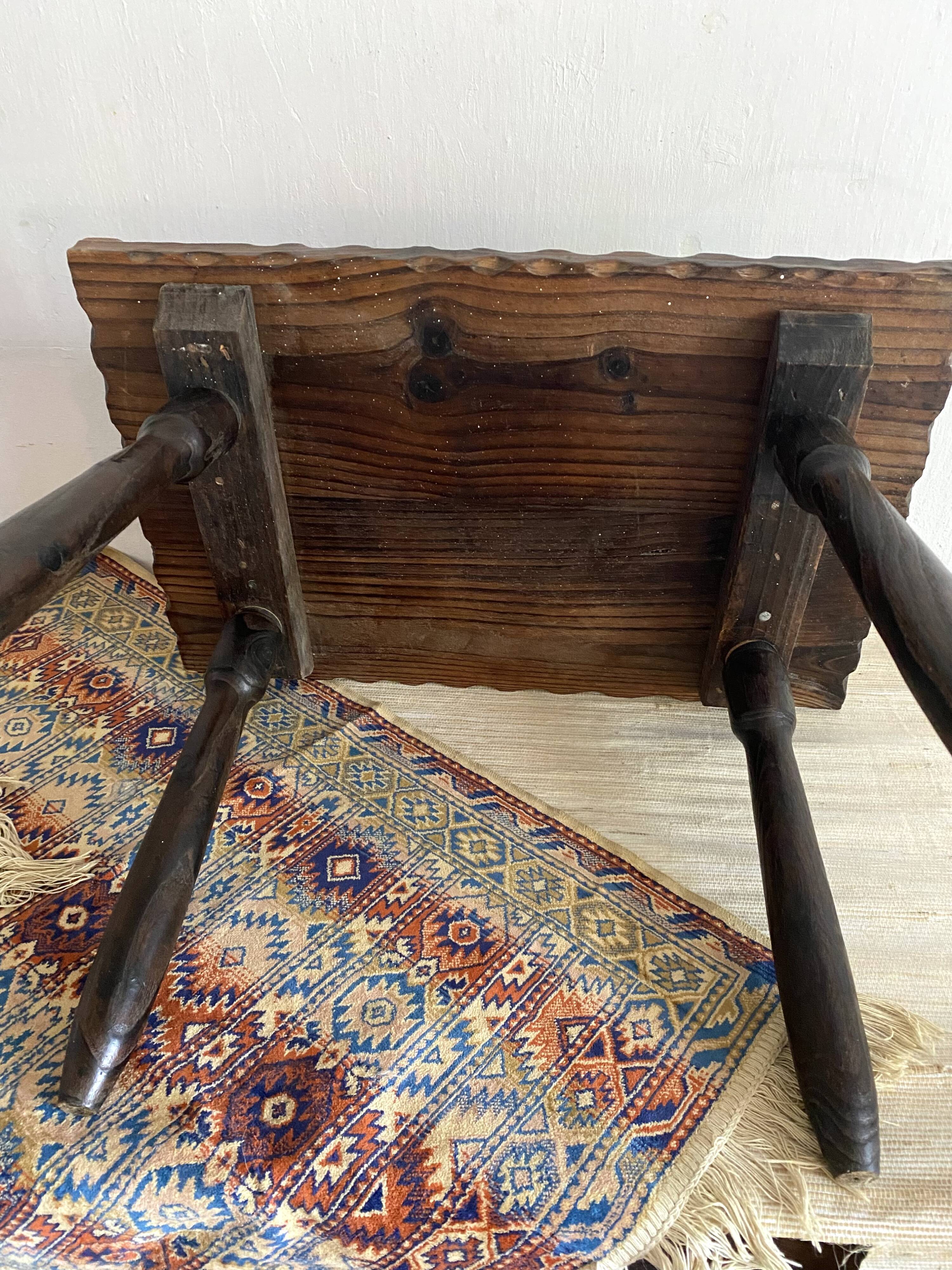 Wooden side table or bed end, Spain 1970