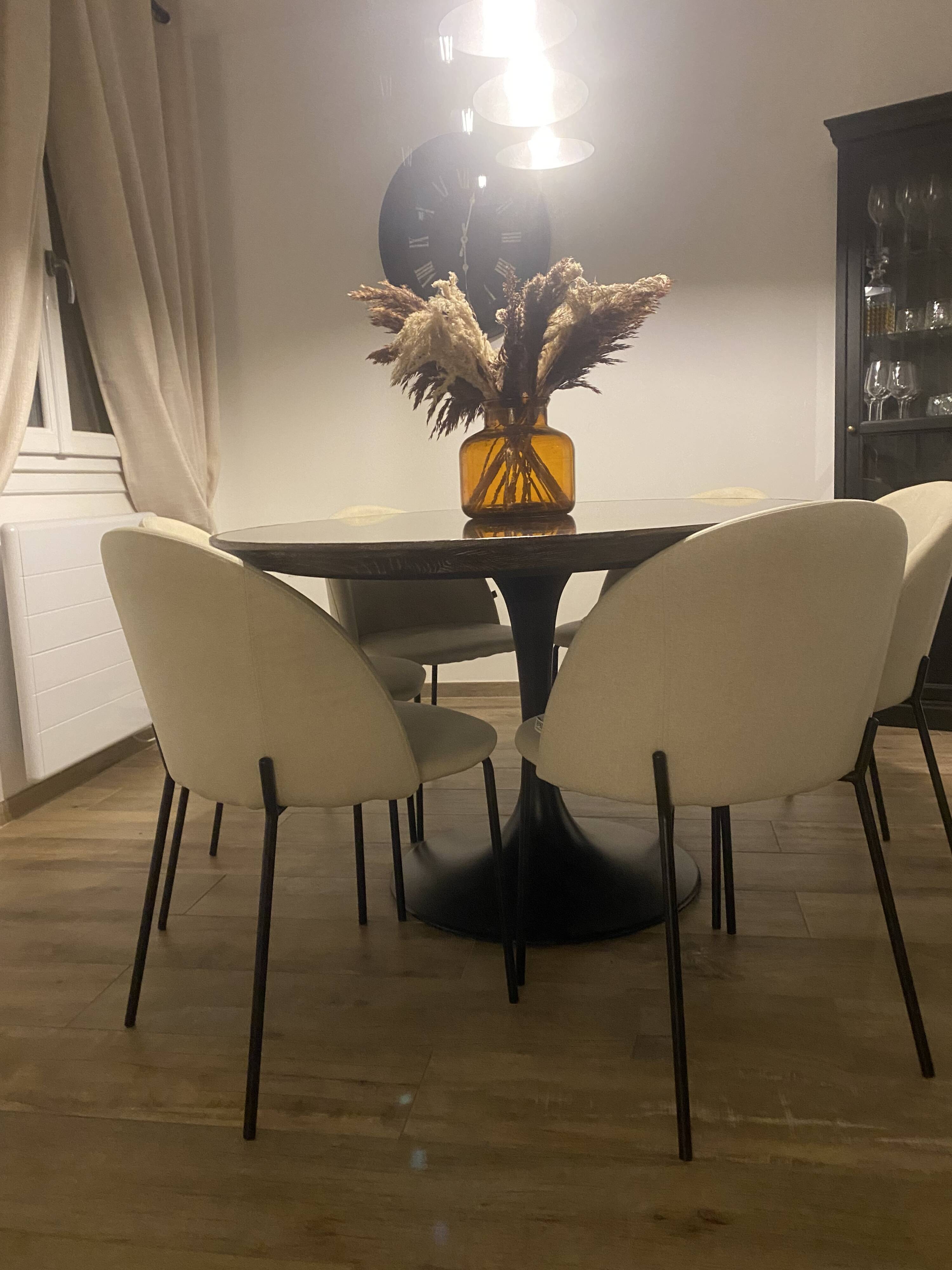 Blue stone dining table