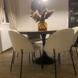 Blue stone dining table