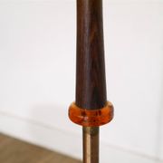 Lampadaire danois en verre, laiton et palissandre 1960