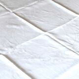 Vintage damask cotton tablecloth for round table monogram MR *D4*