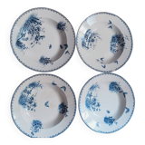 4 deep plates in Sarreguemines earthenware, Tsarine model
