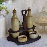 Service à condiments en grès