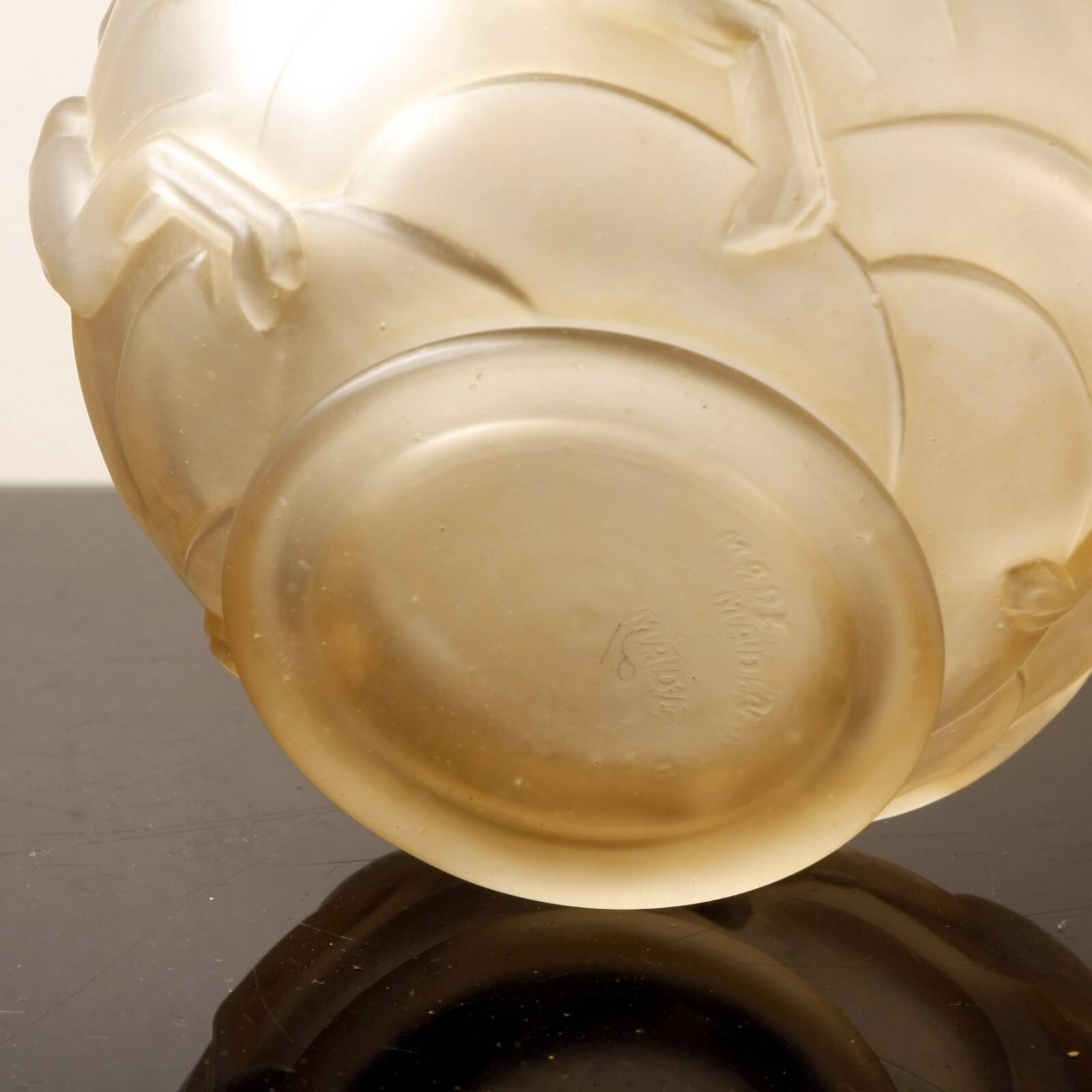Art Deco pressed glass vase