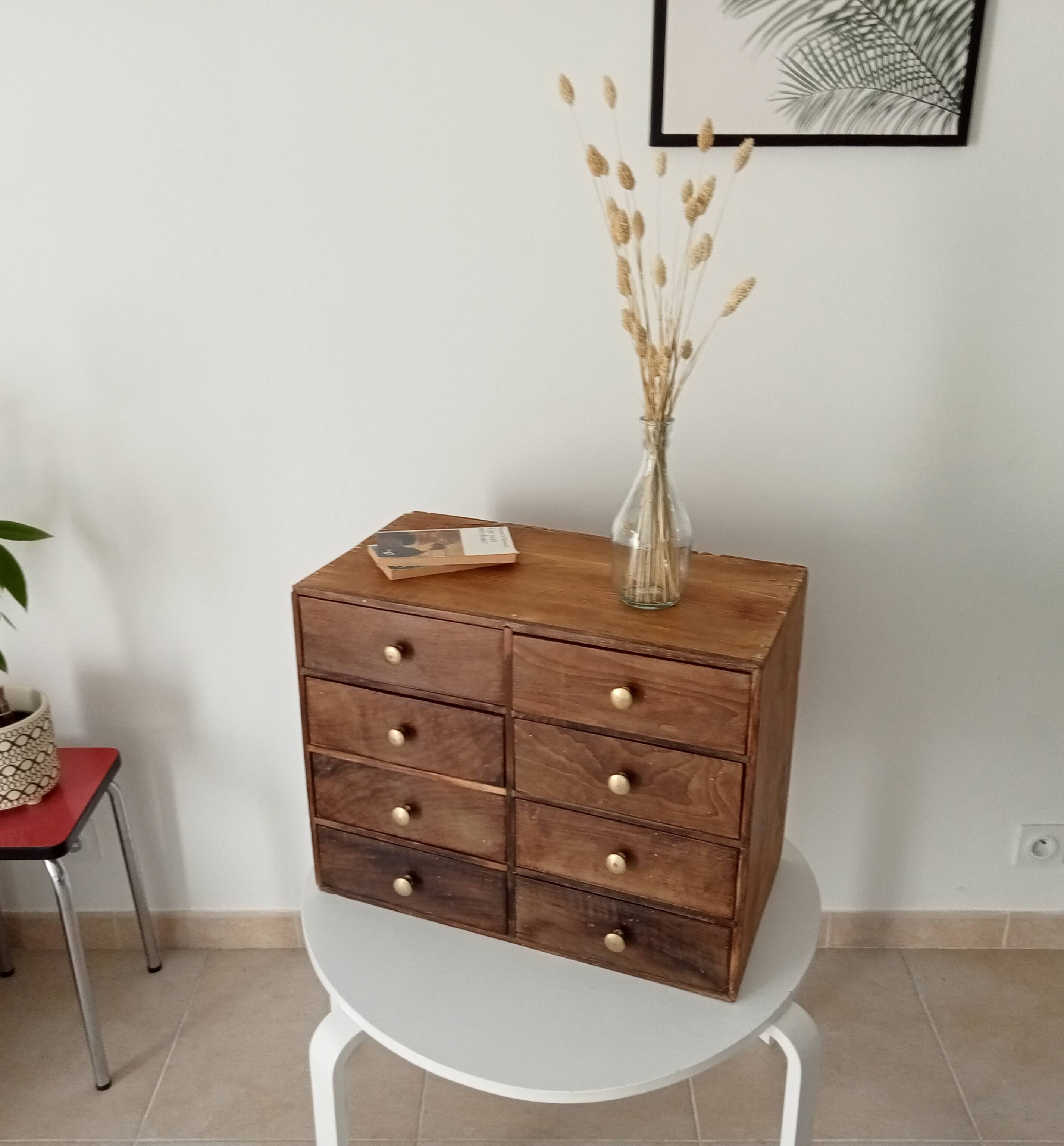 Meuble d'horloger niche a tiroirs années 30/40