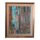 Oil painting on cardboard, Vittorio Nomellini (1901 Genoa - 1965 Florence), view of Lerici.