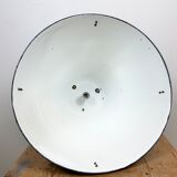 Large Grey Enamel Industrial Factory Lamp from Elektrosvit, 1960s