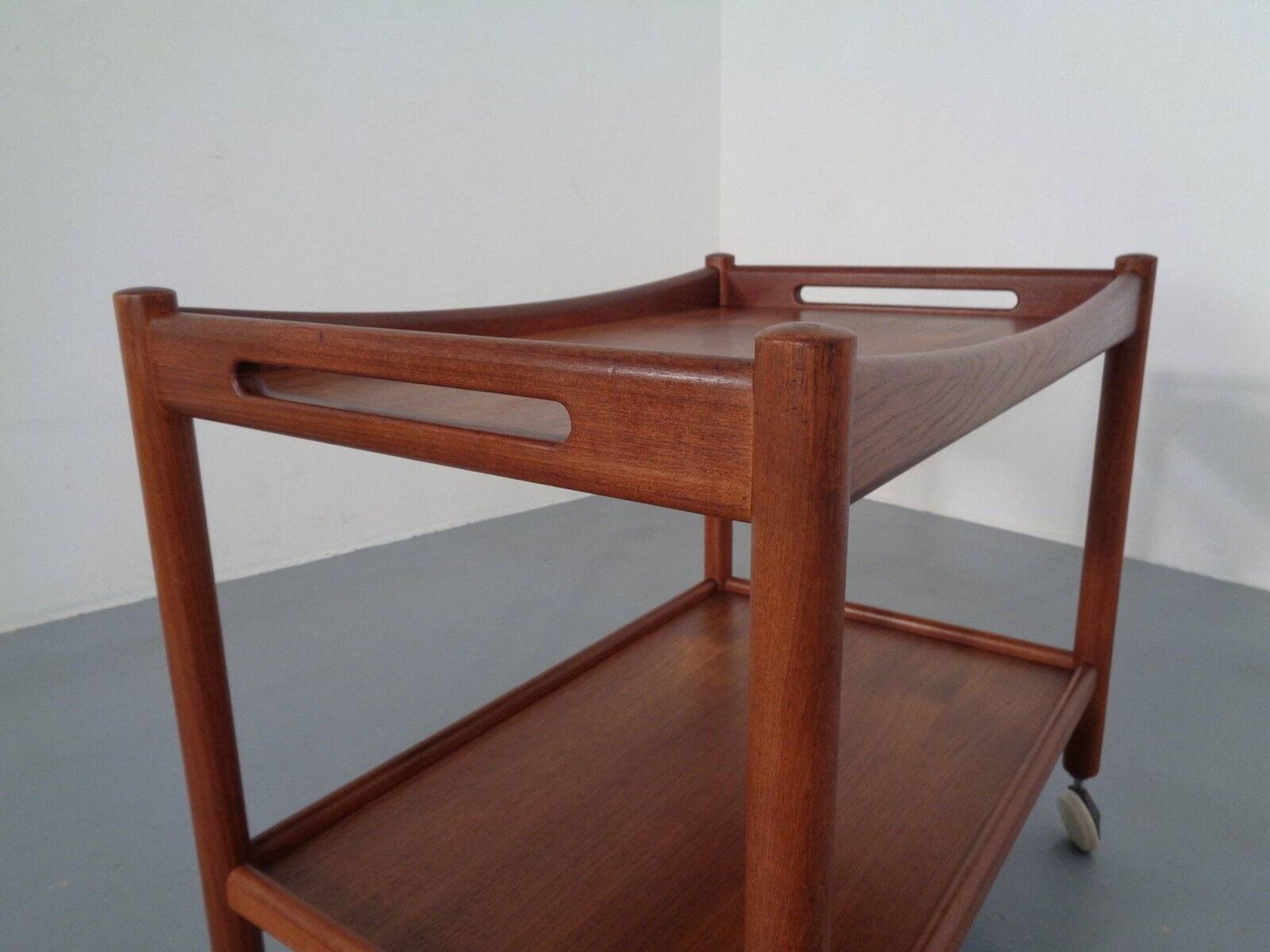 Teak Tea Cart by Hans J. Wegner for Andreas Tuck, Denmark, 1950s