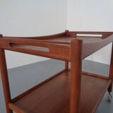 Teak tea cart by Hans J. Wegner for Andreas Tuck, Denmark, 1950s.