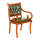 Chesterfield upholstered leather office chair, Victorian style