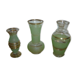 Trio of granite vases