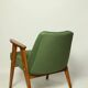 Fauteuil rétro styl scandinave bouteille verte 1962 design milieu de siècle chaise en bois fauteuil de salon patio Boho