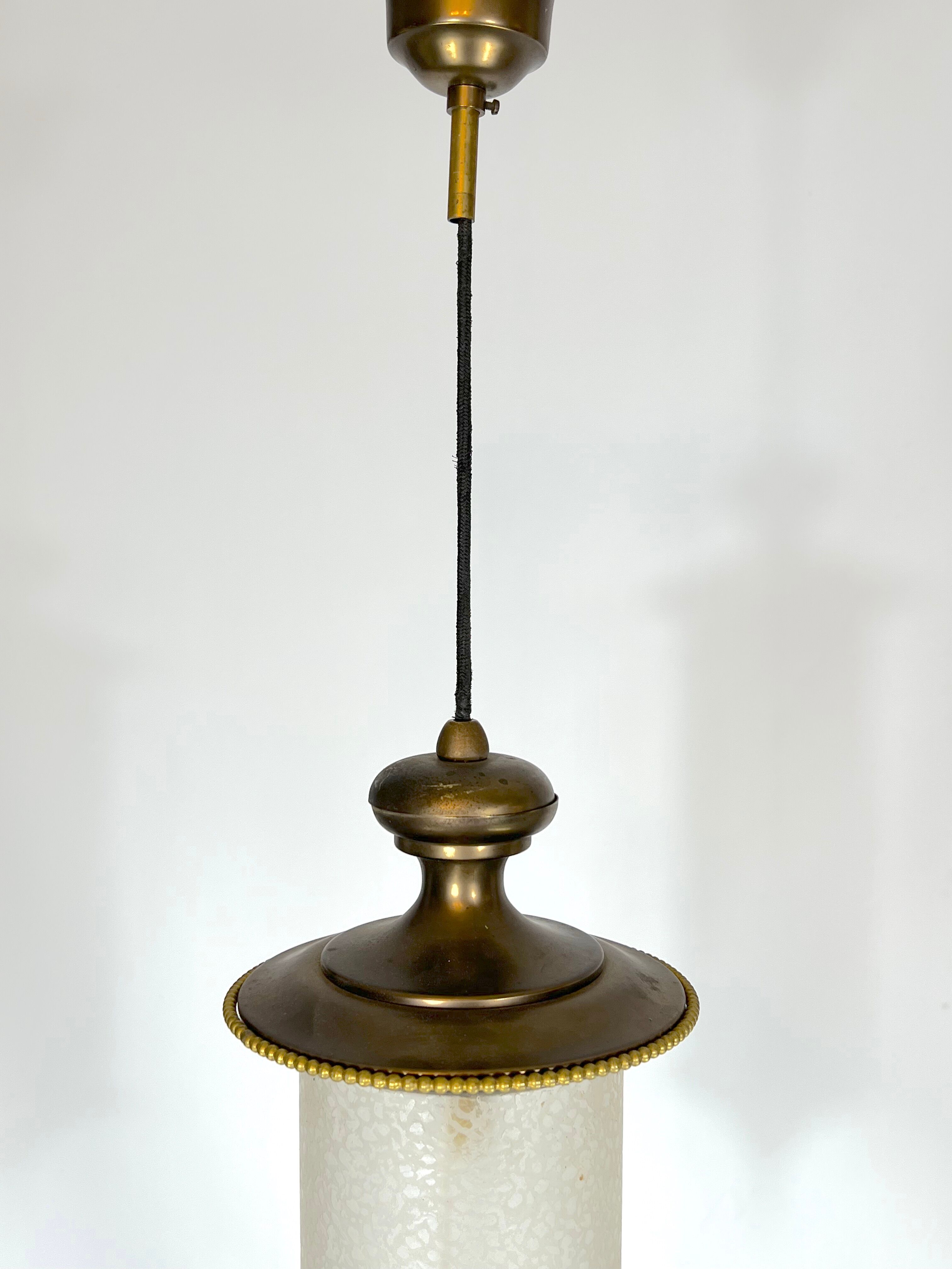 Mid-century Lumi Milano brass pendant light from 50s